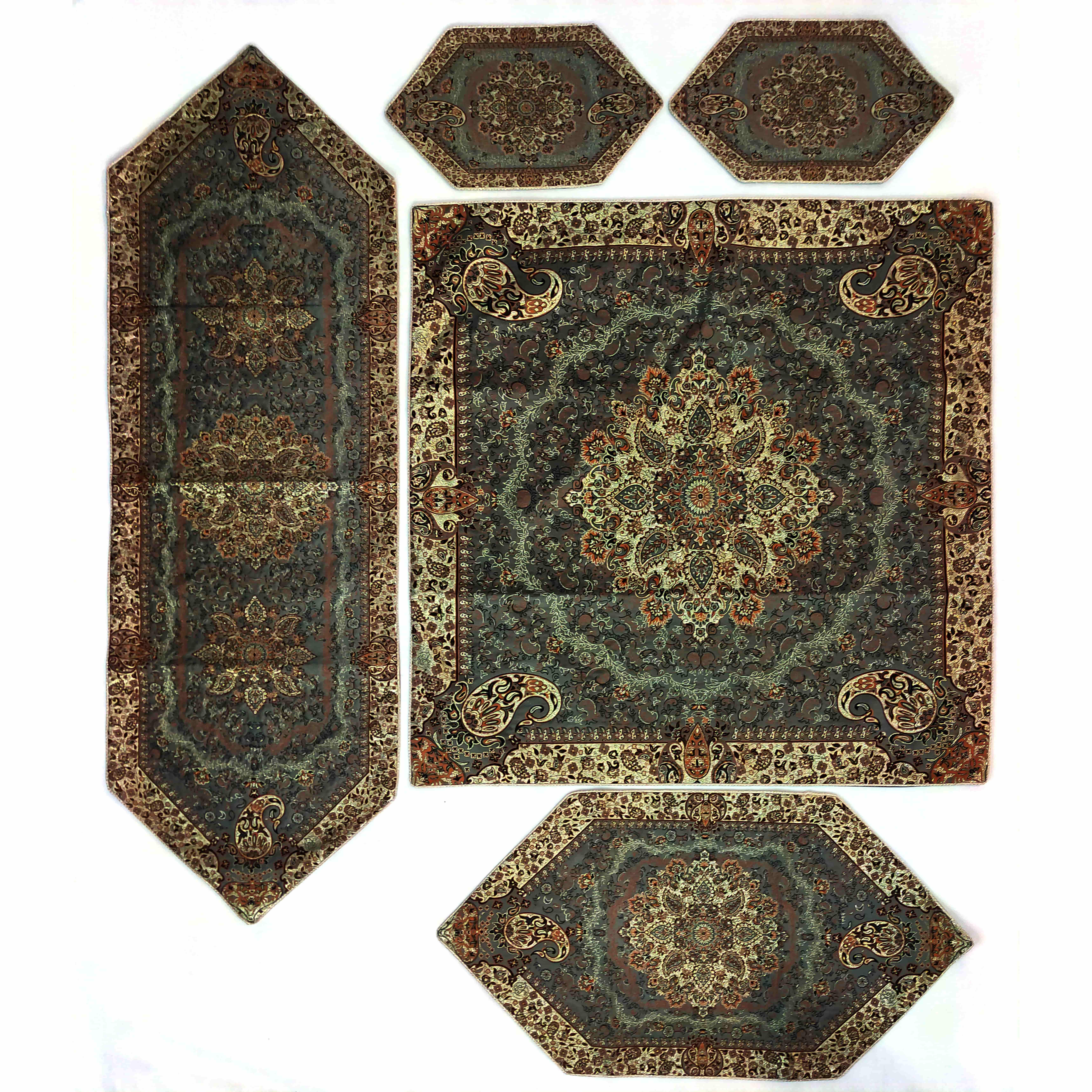 ست ۵ تکه رومیزی طرح اطلس